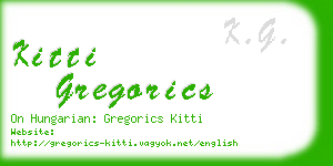 kitti gregorics business card